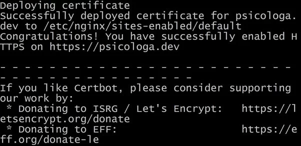 Passo11_certificado gratuito let's encrypt