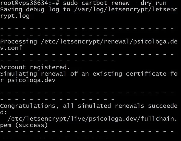 Passo15_certificado gratuito let's encrypt